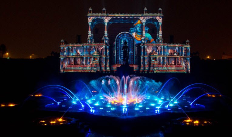 Sahajanand Musical Fountain Show Akshardham Temple Sahajanand Musical Fountain Show Akshardham Temple